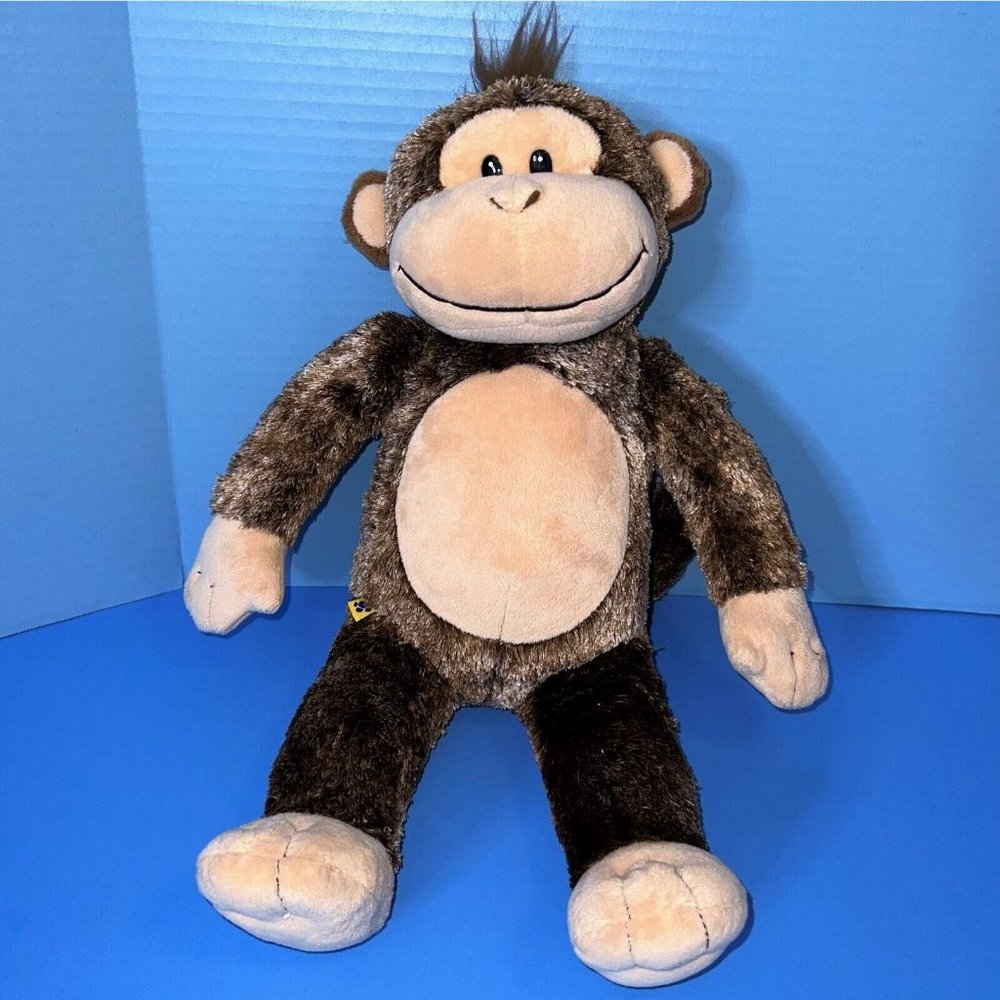 Build A Bear Marvelous Monkey Chimp Brown Tan 18" Plush Stuffed Animal BAB 2010